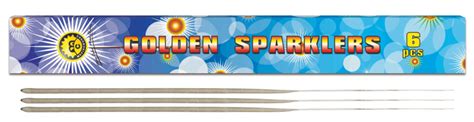 Golden Sparklers 6 Pc Tiger Tooth Fireworks