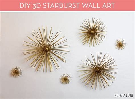 Make It Diy Mid Century Modern 3d Starburst Wall Art Curbly