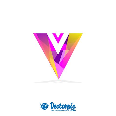 Modern Logo Letter V Design Free Vector