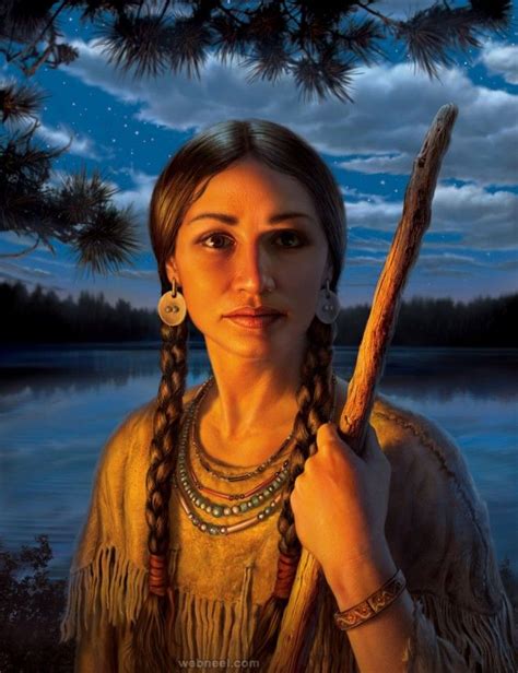 50 Mind Blowing Digital Art Works And Illustrations For Your Inspiration American Indian Girl