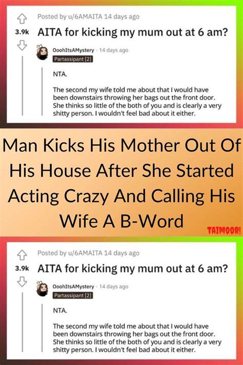 Man Kicks His Mother Out Of His House After She Started Acting Crazy And Calling His Wife A B