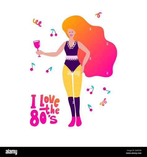 Disco Party 70s 80s Woman Drink Coctail Retro Night Party Poster Club