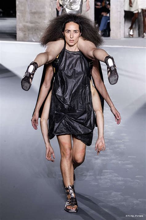 Rick Owens' Runway Models Pull Their Weight. And That Of Another. - if ...