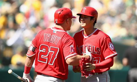 Mike Trout Monday Mike Trouts Great Game Powers Shohei Ohtanis