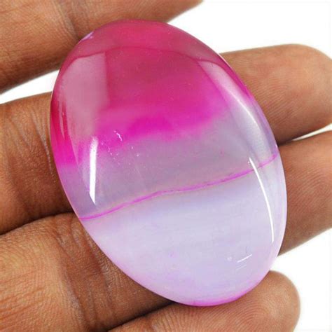 Untreated Natural Pink Onyx Oval Shape Gemstone