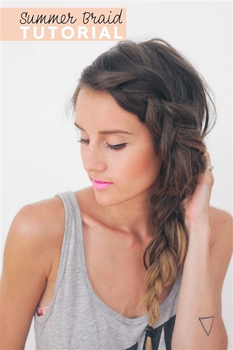 side braided hairstyles for thick hair easy braid pretty braided hairstyles french braid