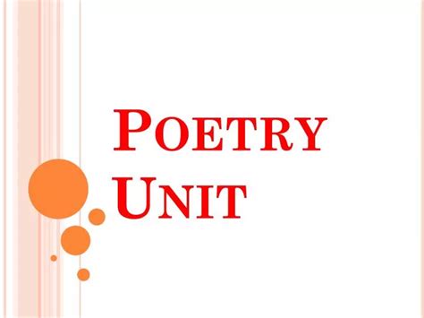 Ppt Poetry Unit Powerpoint Presentation Free Download Id2213855