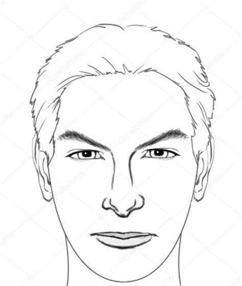 Man Face Drawing Face Drawing Outline Man — Stock Photo © Drcmarx