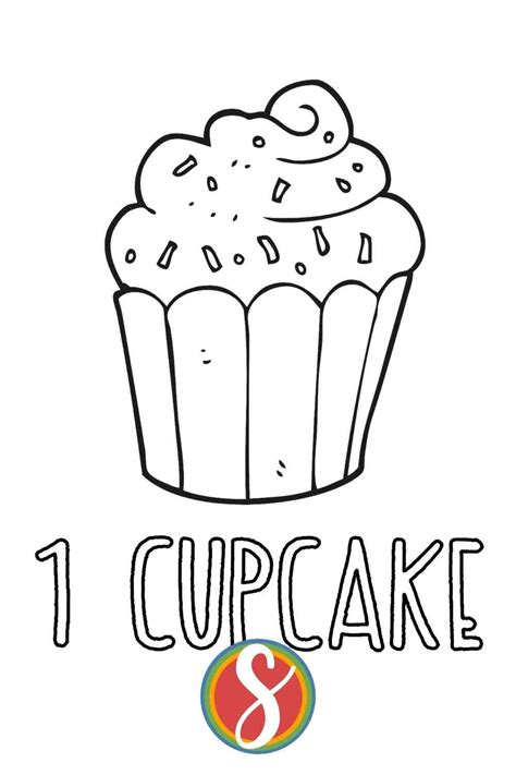 Free Cupcake Coloring Pages — Stevie Doodles
