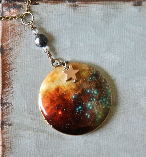 Nebula Locket Necklace Galaxy Necklace Outer Space Necklace