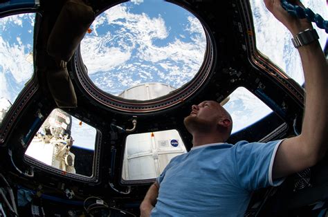Astronaut Alexander Gerst Checks Out Station Cupola Nasa