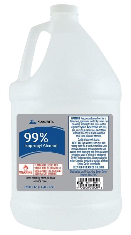 Swan 1000040547 1 Gallon 99 Isopropyl Alcohol At Sutherlands