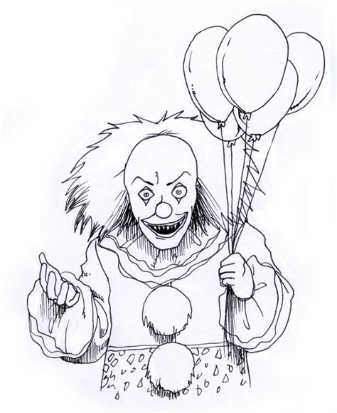 Killer Clown Coloring Pages at GetDrawings | Free download
