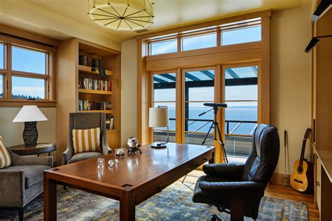 Bluff Overlook Transitional Home Office Seattle By Aome
