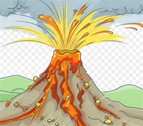Volcano Eruption Drawing