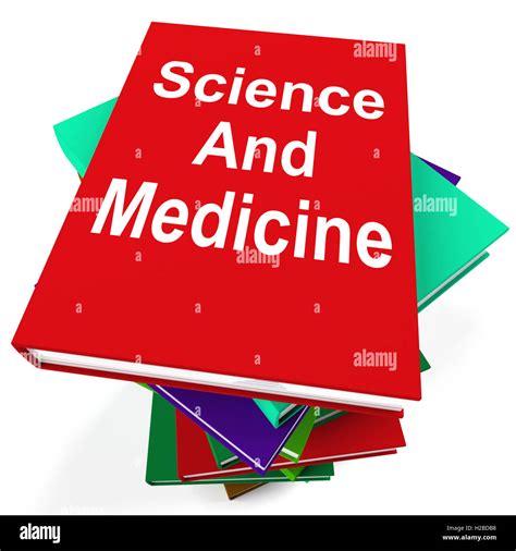 Science And Medicine Book Stack Shows Medical Research Stock Photo Alamy