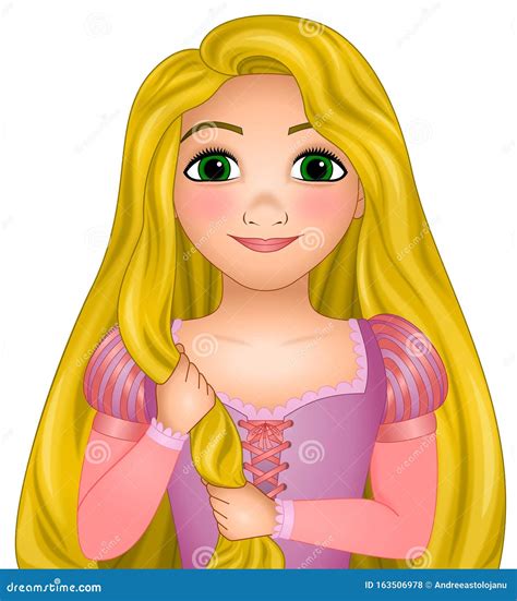 Disney Vector Illustration Of Rapunzel Princess Disney With Very Long