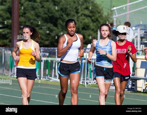 Girls Running Track