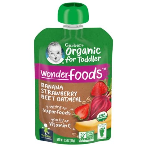 Gerber® Organic Toddler Banana Strawberry Beet And Oatmeal Baby Food 35