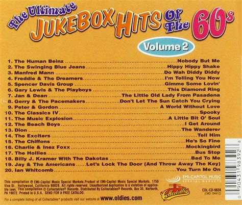Jukebox Hits 1969 Artists Cd Madacy Records Various 2021年春の 1969