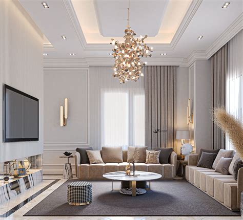 Neo Classic Reception On Behance Luxury Living Room Decor Home