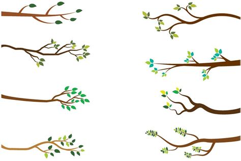 Tree Branches Clipart Green Leaves Branch Clip Art Spring