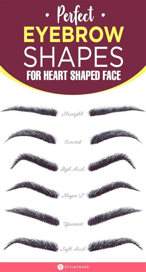 5 Perfect Eyebrow Shapes For Heart Shaped Face In 2022 Perfect Eyebrow Shape Eyebrows For