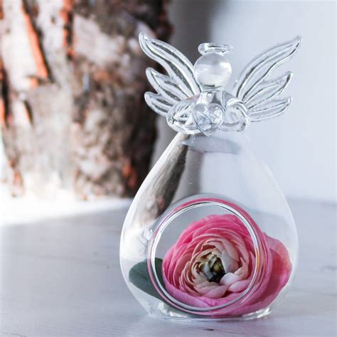 Glass Angel Vase Open By Bonnie And Bell
