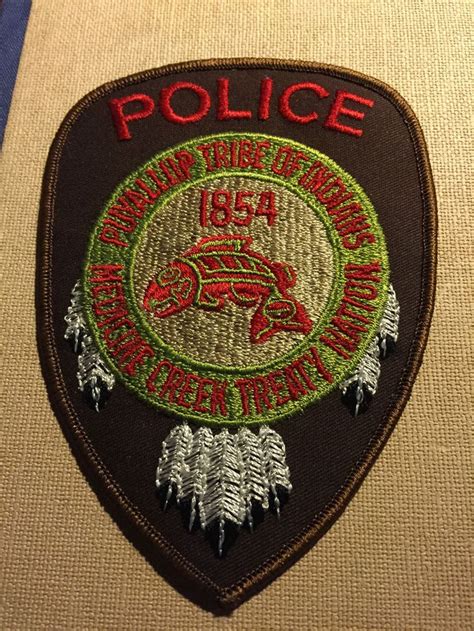 Old Puyallup Washington Medicine Crk Tribal Police Patch Police