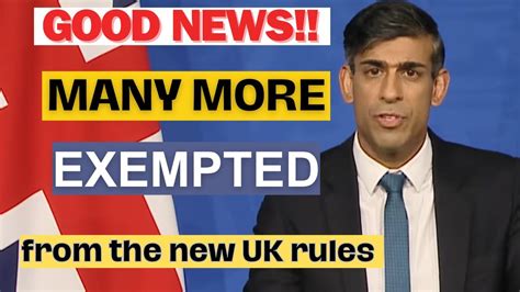 BREAKING NEWS!! - These VISA CATEGORIES are EXEMPT from the NEW UK