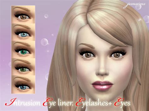 Intrusion Eye Liner Eyelashes Eyes 5 Colors The Sims 4 Catalog