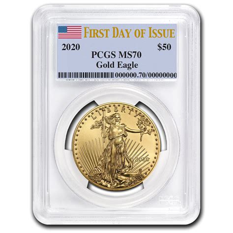 Buy 2020 1 Oz American Gold Eagle Ms 70 Pcgs First Day Of Issue Apmex
