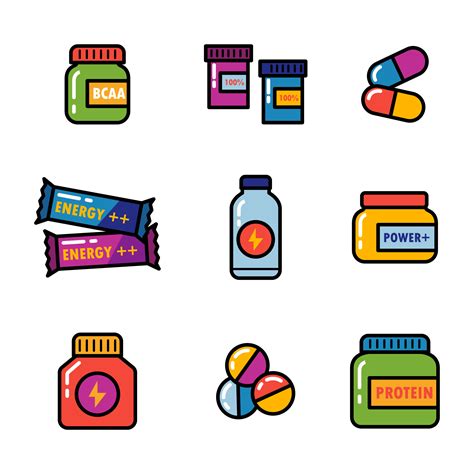 Supplements Icons 167620 Vector Art At Vecteezy