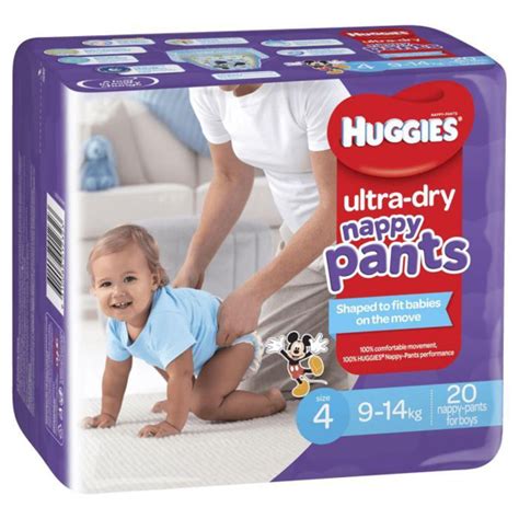 Huggies Ultra Dry Nappy Pants Stage 4 Boy 9 14kg Toddler 20s Nz