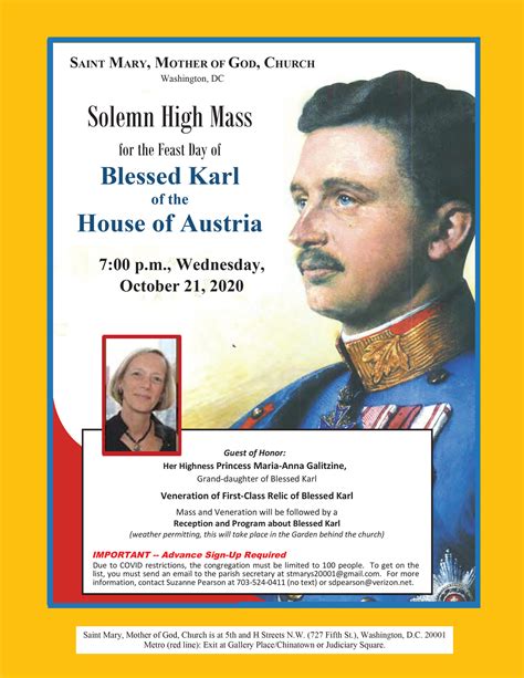 Il Regno Solemn High Mass For Blessed Karl In Washington Dc