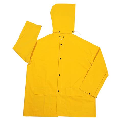 Yellow 2 Piece Rain Jacket Large