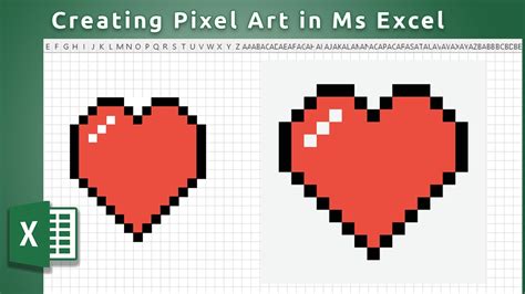 How To Make Pixel Art In Ms Excel How To Create Pixel In Microsoft