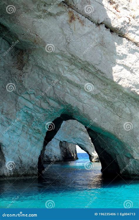 Blue Caves On Zakynthos Island Greece Stock Photo Image Of Blue