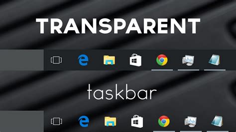 🔘completely Transparent Taskbar In Windows 10 Youtube