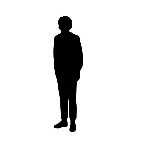 Silhouette Man Standing Vector Illustration 24887647 Vector Art At Vecteezy