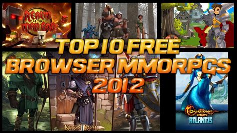 Top 10 Free Mmorpg Browser Based Games For 2012 Youtube