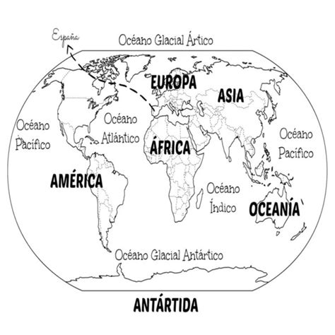 Mapa De Continentes Para Colorear Images