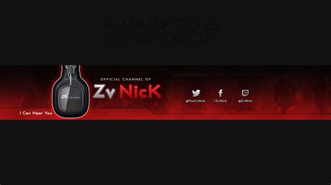 Red Youtube Banner Template