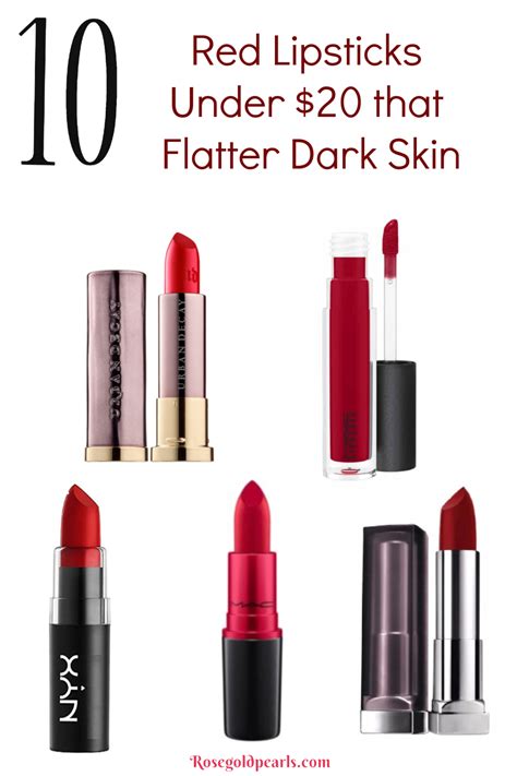 The Best Red Lipsticks For Dark Skin Tones Under 20 Rose Gold Pearls