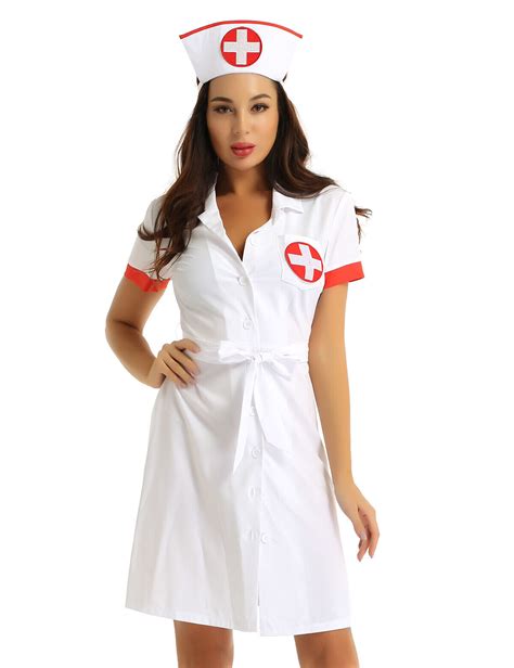 Womens Ladies Sexy Naughty Nurse Costume Outfit Fancy Dress Party