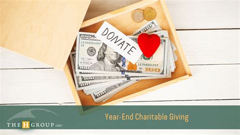 What To Know About Year End Charitable Giving The H Group Salem