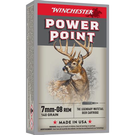 Winchester 7mm 08 Rem 140 Grain Power Point 20 Rd