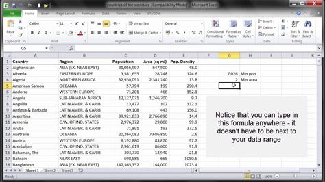 How To Use The Min Function In Excel To Find The Lowest Value Youtube