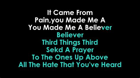 Imagine Dragons Believer Karaoke Youtube