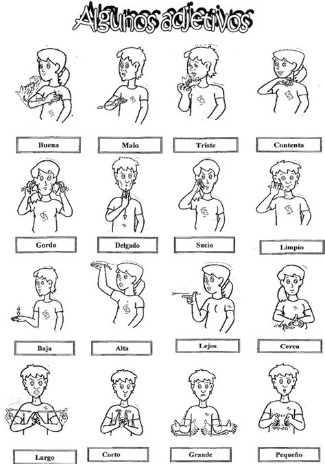 Algunos Adjetivos En Lengua De Signos Dibujos Lengua De Signos Hot